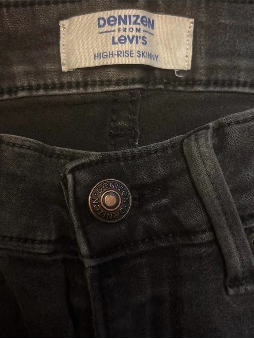 Denizen from Levi's High-Rise Skinny Jeans - Black 2M